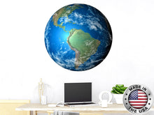 Load image into Gallery viewer, 3D Planet Earth Wall Decal. Map Vinyl Sticker Murals. Planet Earth Theme Removable Decoration. Peel and Stick. School Wall Decor NT59
