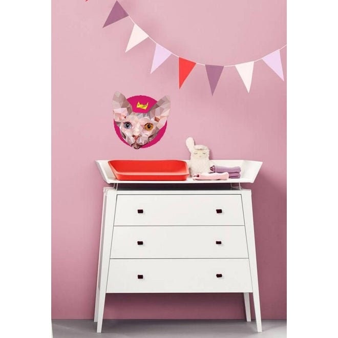 Spynx Cat Polygonal Wall decal, room decor,cat wall decals, room wall sticker Cat Polygon sticker,modern wall art, Multi Color GD21