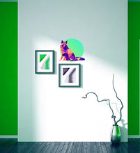 Load image into Gallery viewer, Fox moon Polygonal Wall decal, Fox Polygon sticker, modern wall art, Nursery Baby Bedroom Playroom Living Room Murals Multi Color GD20