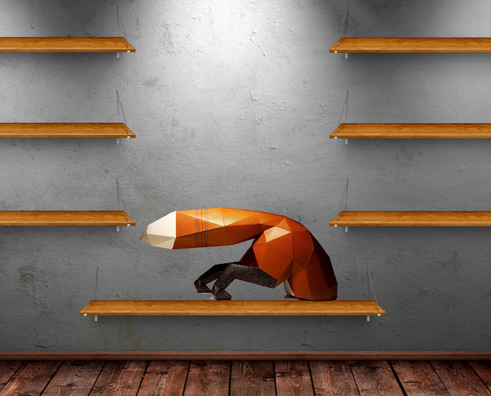 Fox Polygonal Wall decal, Fox Polygon sticker ,modern wall art Animal Animal Tatt Wall Decals Décor Vinyl Sticker Multi Color GD22