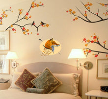 Load image into Gallery viewer, Fox moon Polygonal Wall decal, Fox Polygon sticker, modern wall art, Fox Animal 3D Vinyl Wall Stickers Removable Wall Decal Multi Color GD23