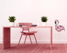 Load image into Gallery viewer, Flamingo pink Polygonal Wall decal, Flamingo Polygon sticker,modern wall art, Multi Color GD29