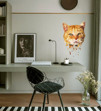 Load image into Gallery viewer, Cat Polygonal Wall decal, wall decoration ,wall decor living room, wall sticker,Cat Polygon sticker,modern wall art, Multi Color GD32