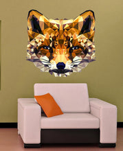 Load image into Gallery viewer, Fox face Polygonal Wall decal, Fox Polygon sticker, modern wall art, Nursery Baby Bedroom Playroom Living Room Murals Multi Color GD38