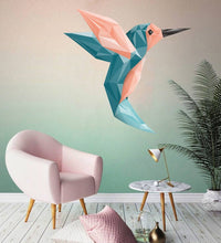 Load image into Gallery viewer, Wall Decals Peel and Stick Birds Vinyl Wall Stickers, bird Polygon sticker,Hummingbird Tree Branch Decals Garden Living Room Bedroom -GD44