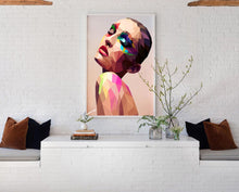 Load image into Gallery viewer, Sexy Hair salon Girl Polygonal Wall decal, Hairdresser Beauty Salon Polygonal Girls Wall Art Stickers Decals Vinyl Home Room Decor - GD45