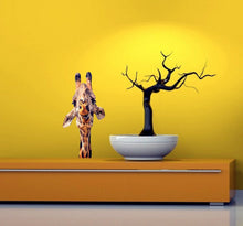 Load image into Gallery viewer, Giraffe animal Polygonal Wall decal, Giraffe Polygon sticker, modern wall art, Giraffe animal wall sticker for boys bedroom Multi Color GD47