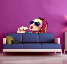 Load image into Gallery viewer, Hair salon Girl Polygonal Wall decal, Hairdresser Beauty Salon Polygonal Girls Wall Art Stickers Decals Vinyl Home Room Decor - GD50