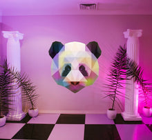 Load image into Gallery viewer, Panda head Polygonal Wall decal, Panda Polygon sticker, modern wall art, panda decorations for bedroom, panda wall art Multi Color GD61