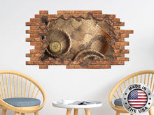 Load image into Gallery viewer, Traveler Map Hole in the Decals. Compass Vinyl Sticker Murals. Map Window Removable Decal. Map Gifts Home. World Map Wall Decoration NT75
