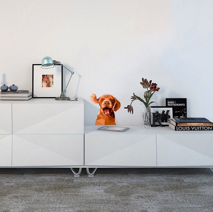 Dog Polygonal Wall decal,sticker, wall decor living room wall stickers, bedroom decor, Dog Polygon sticker,modern wall art, Multi Color GD70
