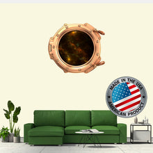 Load image into Gallery viewer, Space Wall Decal Kids Room. Porthole Wall Mural Girl Bedroom. Galaxy View Sticker. Stars Wall Decal. Space Decor. 3D Porthole Window LP43