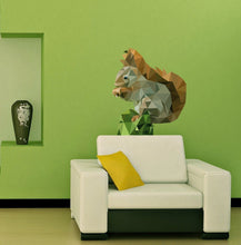 Load image into Gallery viewer, Squirrel Polygonal Wall decal, Squirrel Polygon sticker,modern wall art, Multi Color GD80
