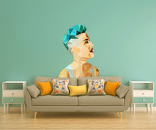 Load image into Gallery viewer, Hair salon Girl Polygonal Wall decal, Hairdresser Beauty Salon Polygonal Girls Wall Art Stickers Decals Vinyl Home Room Decor- GD81