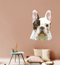 Load image into Gallery viewer, Bull Dog Polygonal Wall decal,wall stickers, wall decor, living room decor, Dog Polygon sticker,modern wall art, Multi Color GD88