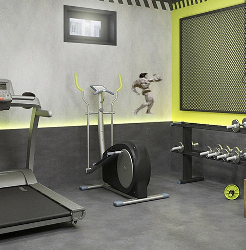 Bodybuilder Wall Decals - Gym Barbell Wall Stickers for Fitness Club Decor - Gym Inspirational Wall Vinyl Decals for Men Boy -GD90