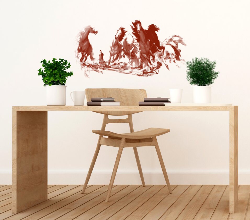 Horses Animal Wall decal, Spruce Horses Animal Wall sticker, modern wall art, horse decor,wall .horse wall sticker, horse room decor, ,GD16