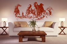 Load image into Gallery viewer, Horses Animal Wall decal, Spruce Horses Animal Wall sticker, modern wall art, horse decor,wall .horse wall sticker, horse room decor, ,GD16