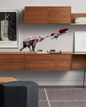 Load image into Gallery viewer, Elephant Sport Boxer Polygonal Wall decal, Elephant Boxer Polygon sticker,modern wall art, Multi Color GD103