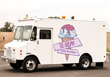 Load image into Gallery viewer, Ice Cream Truck Sticker, Ice Cream Logo Decal, Car Decals, Custom Printed Decal for Companies, Concession Trailer Decals