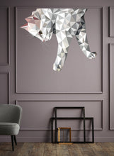 Load image into Gallery viewer, polygonal Cat Stickers - White Cat Decals for Wall, Stickers for Bedroom - Fridge - Toilet - Room wall decor living room, GD137