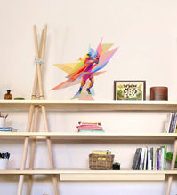Load image into Gallery viewer, Sports Tennis Polygonal Wall decal, Sports Tennis Polygon sticker,modern wall art, Multi Color GD143