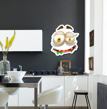 Load image into Gallery viewer, Smiling Monster Happy Face Cartoon Funny Wall Sticker Room Interior Decor, living room decor, kids room decor, Multi Color kc-871