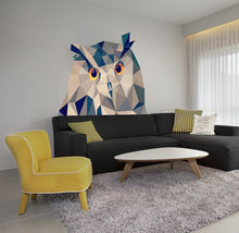 Load image into Gallery viewer, Owl Polygonal Wall decal, Owl Polygon sticker,modern wall art, Multi Color GD18