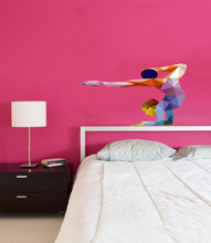 Load image into Gallery viewer, Sport Rhythmic gymnastics Polygonal Wall decal, gymnastics Polygon sticker,modern wall art, Multi Color GD150