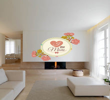 Load image into Gallery viewer, I love mom Inscription Wall decal, I love mom Wall sticker,modern wall art, Multi Color k-366