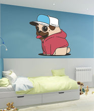 Load image into Gallery viewer, Funny animal french bull terrier Wall decal, Funny animal Wall sticker,modern wall art, Multi Color k-1083