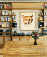 Load image into Gallery viewer, Cat Polygonal Wall decal, wall decoration ,wall decor living room, wall sticker,Cat Polygon sticker,modern wall art, Multi Color GD32