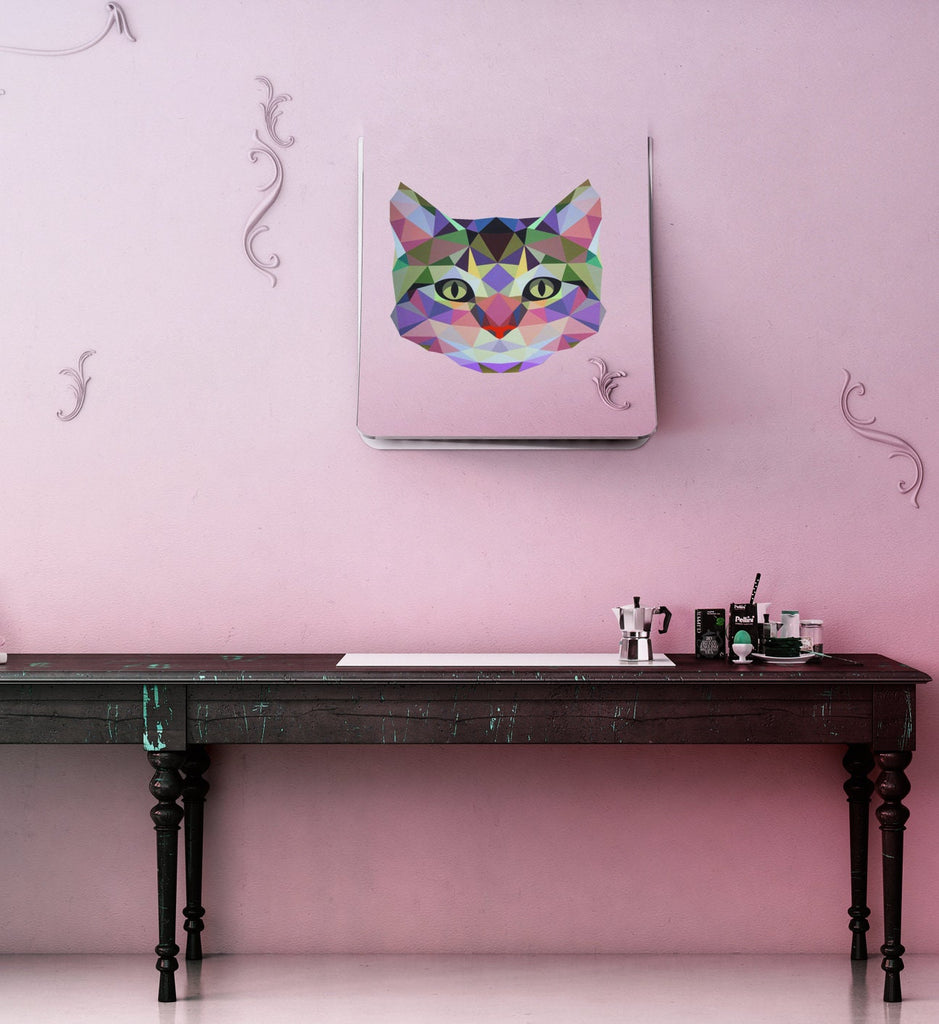 Cat Polygonal Wall decal, animal wall sticker cat wall decals ,Cat Polygon sticker,wall decor living room ,modern wall art, Multi Color GD35