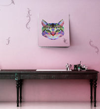 Load image into Gallery viewer, Cat Polygonal Wall decal, animal wall sticker cat wall decals ,Cat Polygon sticker,wall decor living room ,modern wall art, Multi Color GD35