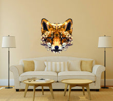 Load image into Gallery viewer, Fox face Polygonal Wall decal, Fox Polygon sticker, modern wall art, Nursery Baby Bedroom Playroom Living Room Murals Multi Color GD38