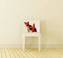 Load image into Gallery viewer, Dog Polygonal Wall decal, Fox Polygon sticker, modern wall art, Decor for Nursery Baby Bedroom Playroom Living Room Murals Multi Color GD40
