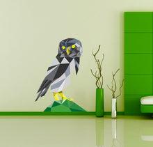 Load image into Gallery viewer, Owl Polygonal Wall decal, Owl Polygon sticker,modern wall art, Multi Color GD41