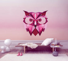 Load image into Gallery viewer, Owl Polygonal Wall decal, Owl Polygon sticker,modern wall art, Multi Color GD43