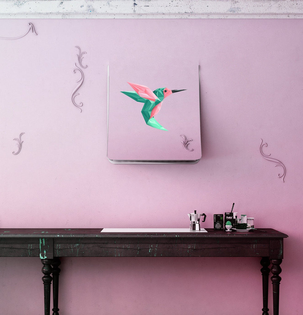 Wall Decals Peel and Stick Birds Vinyl Wall Stickers, bird Polygon sticker,Hummingbird Tree Branch Decals Garden Living Room Bedroom -GD44