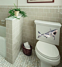 Load image into Gallery viewer, West Mountain Shark Wall Decal Art Decor 3D Smashed Kids Animal Sticker Mural Nursery Boys Gift Multi Color GD157