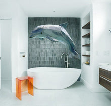 Load image into Gallery viewer, Dolphin Family Ocean Wall Decals, Fish, Undersea Decor Stickers for Kids Room Underwater Sea Wall Stickers, Boys Girls Toddler Baby GD158