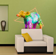 Load image into Gallery viewer, Bear Animal Polygonal Wall decal, Bear Animal Polygon sticker,modern wall art, Multi Color GD159