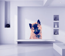 Load image into Gallery viewer, Dog Polygonal Wall decal, dog stickers bedroom wall decor ,living room decor ,Fox Polygon sticker,modern wall art, Multi Color GD48