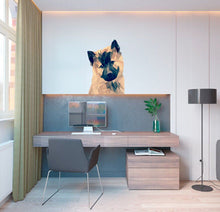 Load image into Gallery viewer, Dog Polygonal Wall decal, dog stickers bedroom wall decor ,living room decor ,Fox Polygon sticker,modern wall art, Multi Color GD48