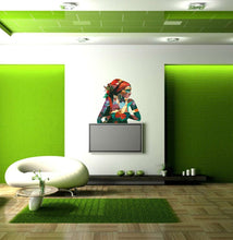 Load image into Gallery viewer, Woman girl Polygonal Wall decal, Girl Polygon sticker,modern wall art, Multi Color GD49