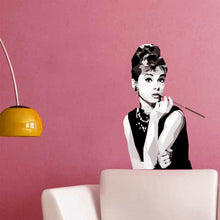 Load image into Gallery viewer, Hair salon Girl Polygonal Wall decal, Hairdresser Beauty Salon Polygonal Girls Wall Art Stickers Decals Vinyl Home Room Decor - GD53