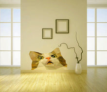 Load image into Gallery viewer, Cat Polygonal Wall decal, wall stickers,cat wall decals ,Cat Polygon sticker, wall decor living room, modern wall art, Multi Color GD54