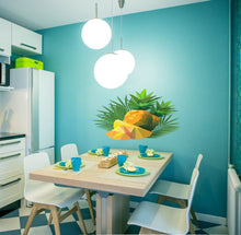 Load image into Gallery viewer, Still life fruit Polygonal Wall decal, fruit Polygon sticker,modern wall art, Multi Color GD57