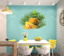 Load image into Gallery viewer, Still life fruit Polygonal Wall decal, fruit Polygon sticker,modern wall art, Multi Color GD57