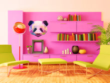 Load image into Gallery viewer, Panda head Polygonal Wall decal, Panda Polygon sticker, modern wall art, panda decorations for bedroom, panda wall art Multi Color GD61